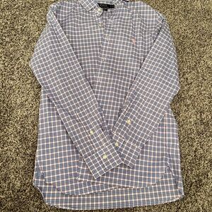 Polo Ralph Lauren Blue and White Plaid Shirt